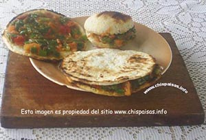 fotos, imagenes, vistas, Arepas antioqueas,  acompaadas de hogao de tomate, cebolla, arepa de mote como se hace